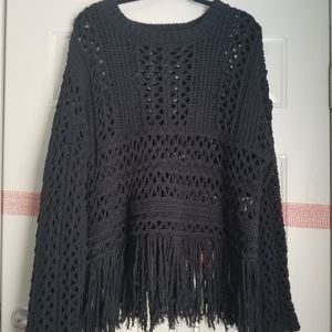 Wrangler Retro Black Fringe Sweater